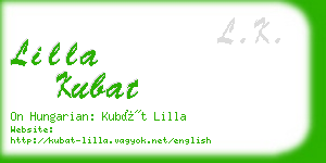 lilla kubat business card